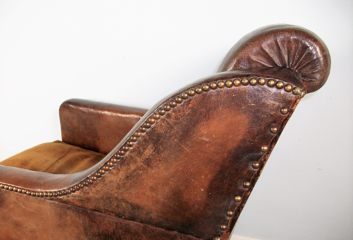 Leather 1930s Deco Club Chair